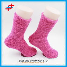 microfiber terry soft elastic pink and blue custom socks bulk